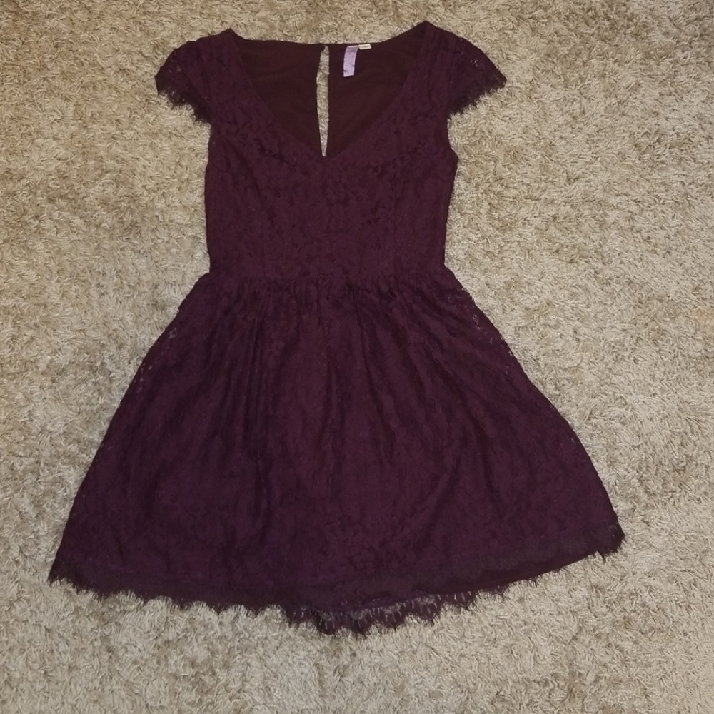 Plum Colored Lace Dress